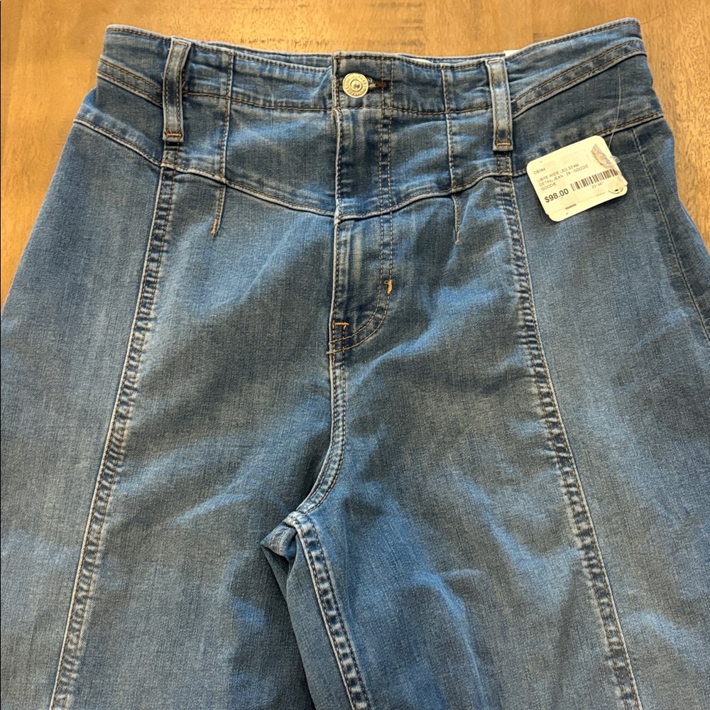 We the Free People Libre Wide Leg Jeans Seam Detail Goodie Goodie 29 NWT NEW - Picture 5 of 11